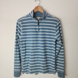 Crewcuts Blue Stripe Quarter Zip XL